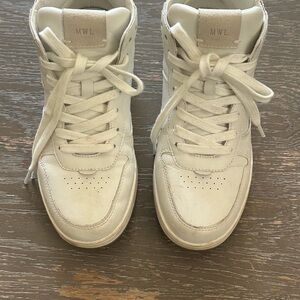 Madewell Cream High-Top Sneakers